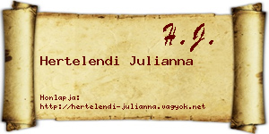 Hertelendi Julianna névjegykártya